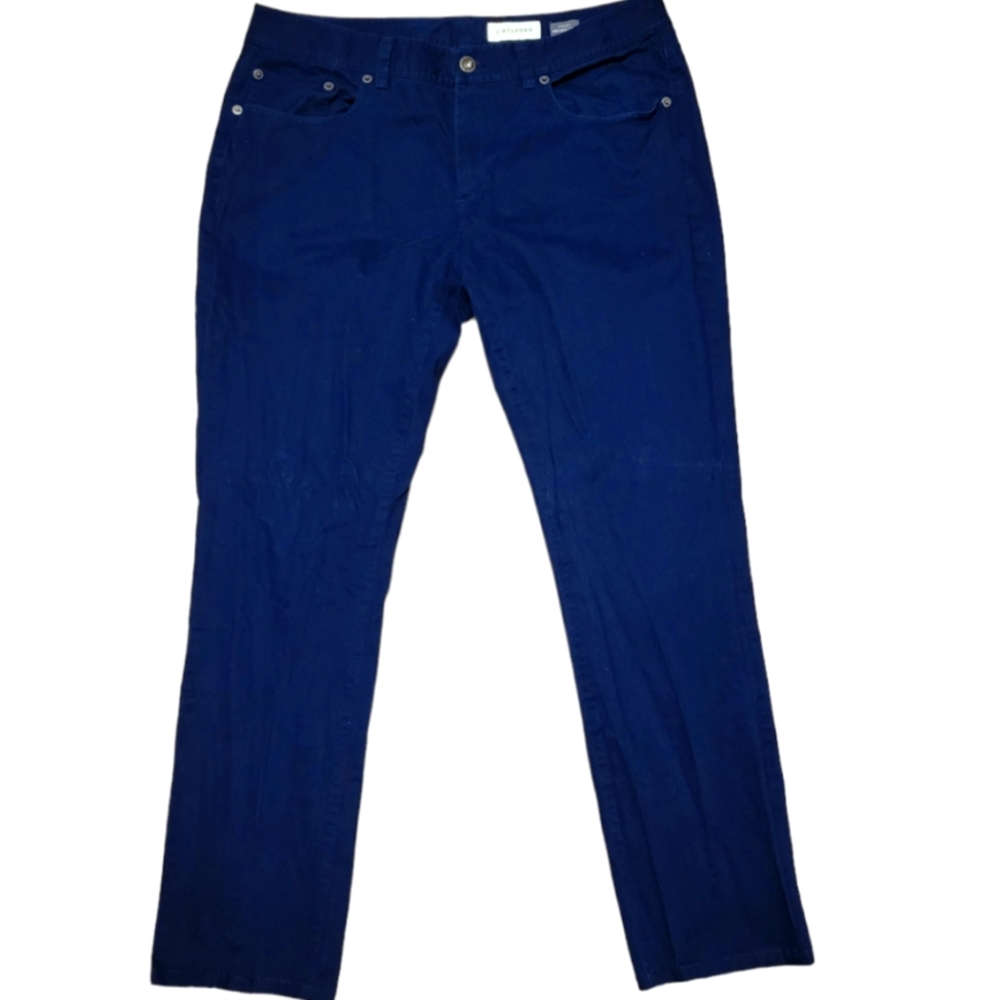 J.Hilburn Men's Brushed Twill Blue Pants Sz 34 Sz 33x30